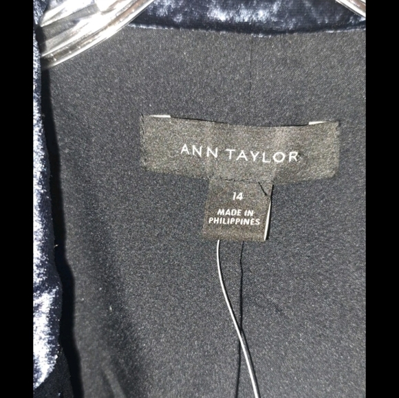 Gorgeous Ann Taylor Velvet Suit Blazer Pants Blue Classic Polished Blend 14,16 - Picture 13 of 14